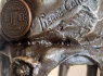 Skulptūra, Moteris ant baro kėdės - 29 cm - Bronza (2)