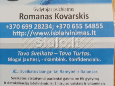 069928234 Psichiatras, išblaivinimas, detoksikacija Kaune, visoje Lietuvoje
