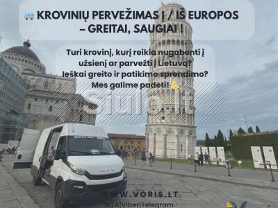 Krovinių pervežimai mikroautobusais, autotransportu
