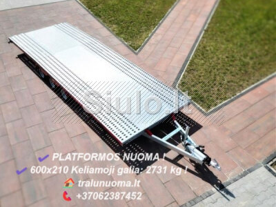 Platformos 600 210 2679 kg BE CE kategorija NUOMA www. voris. lt