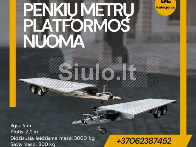 Platformos 500 200 2250 kg BE CE kategorija NUOMA www. voris. lt