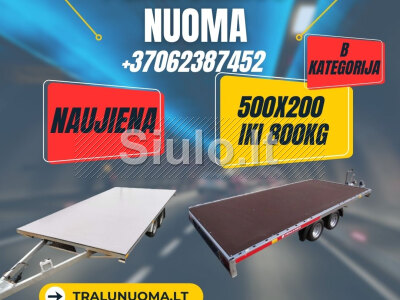 Priekabos B kategorija 500x200 700 kg NUOMA www. voris. lt