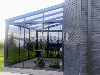 Aliuminio stoginės su integruota vandens nubėgimo sistema