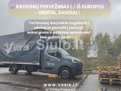 DEGANTYS KROVINIŲ PERVEŽIMAI SKUBAME VIETOJE JŪSŲ