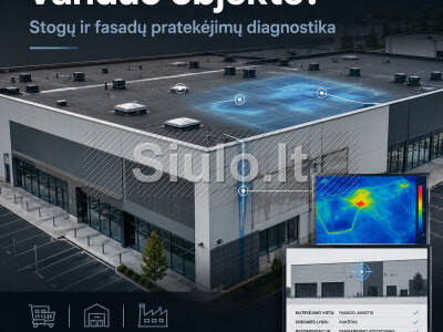 Plokščių stogų ir fasadų pratekėjimų diagnostika